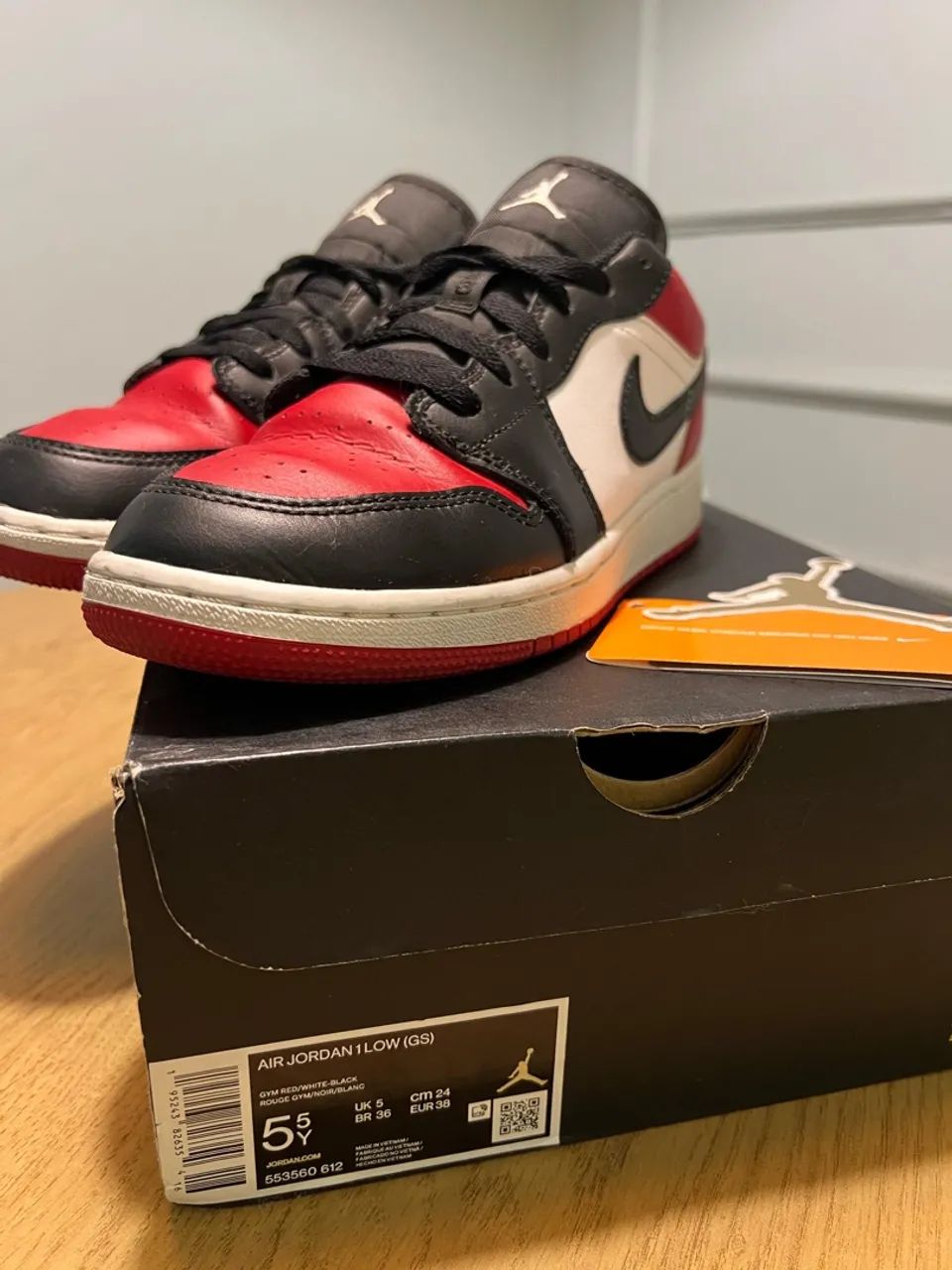 Tênis Air Jordan 1 Low OG ?Bred Toe? - 9/10 - Nº 36 - Foto 4