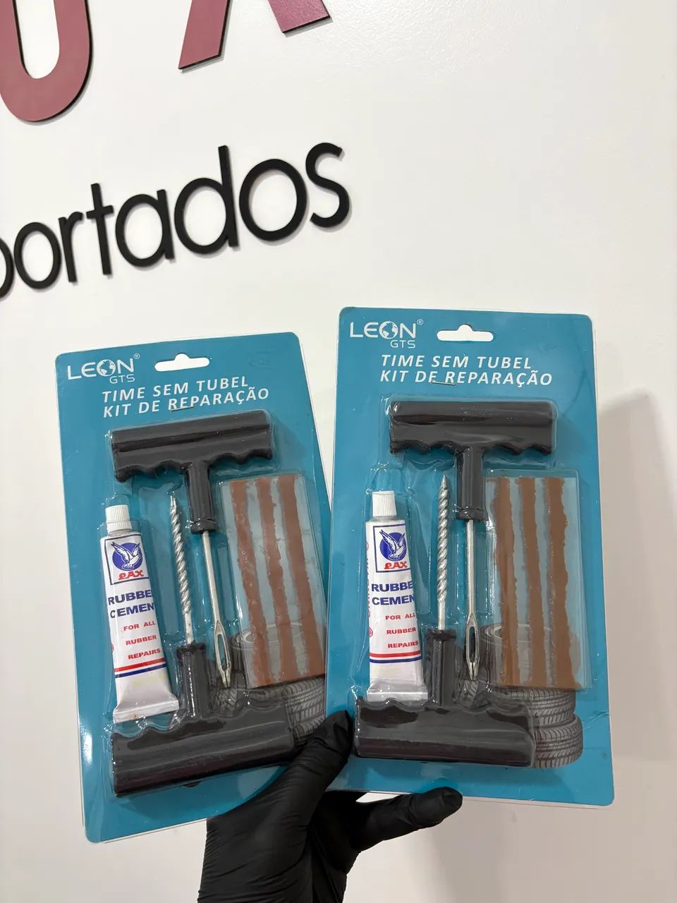 Kit de reparo de pneu c/macarrão 1