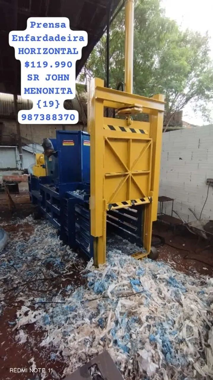 Prensa enfardadeira para reciclagem horizontal  - Foto 2