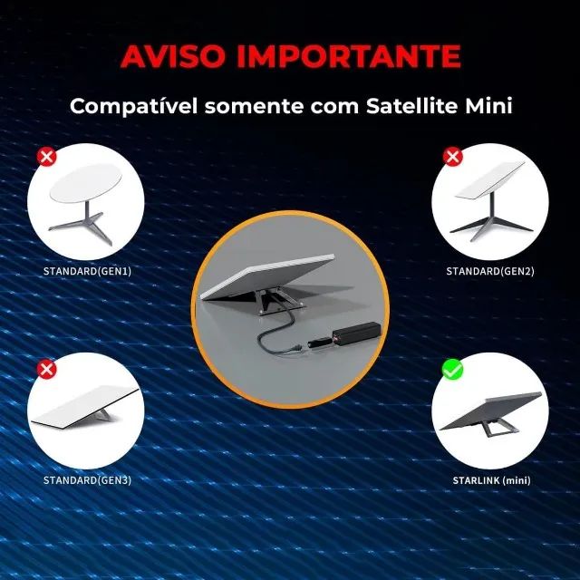 Adaptador Starlink Mini Tipo-C Para DC Powerbank Ligar Cabo Athenix - Foto 4