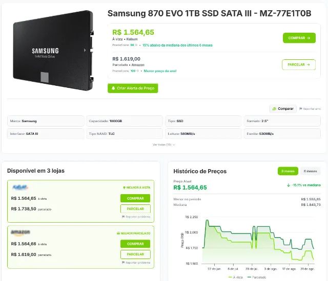 SSD 1TB com DRAM Samsung 850 PRO, Sata 3, 2,5" 2.5", 1 TB (Saúde: 98%) - Foto 3
