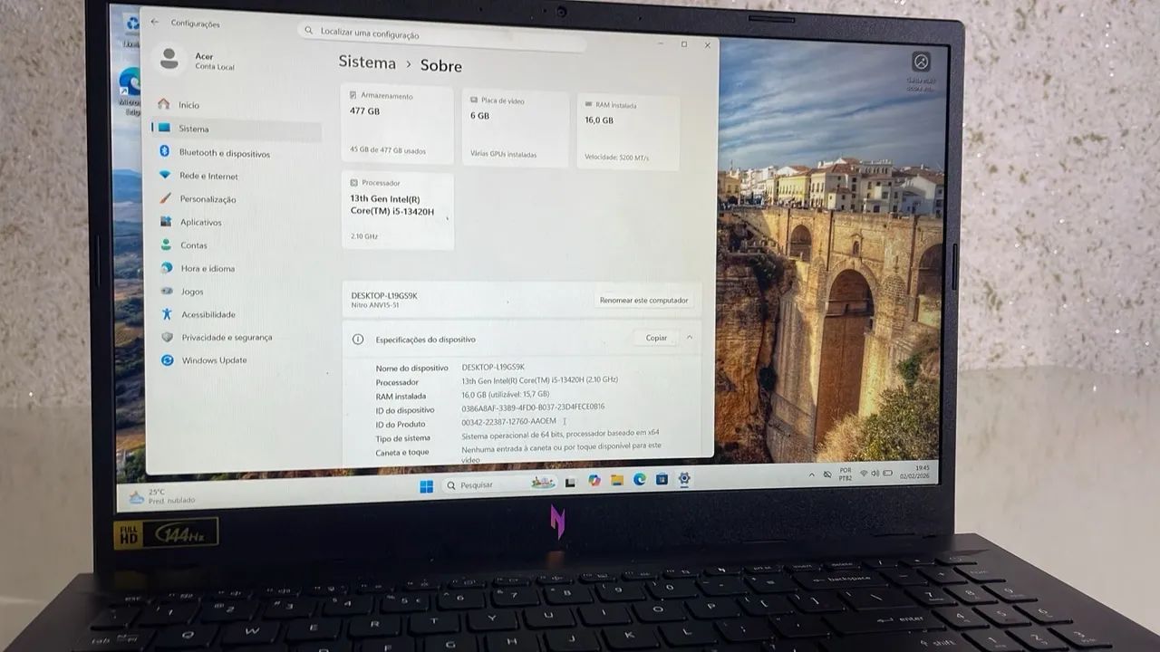 Notebook nitro v15 - Foto 4
