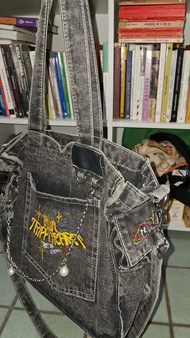 Bolsa tote bag tiracolo universitária  - Foto 3