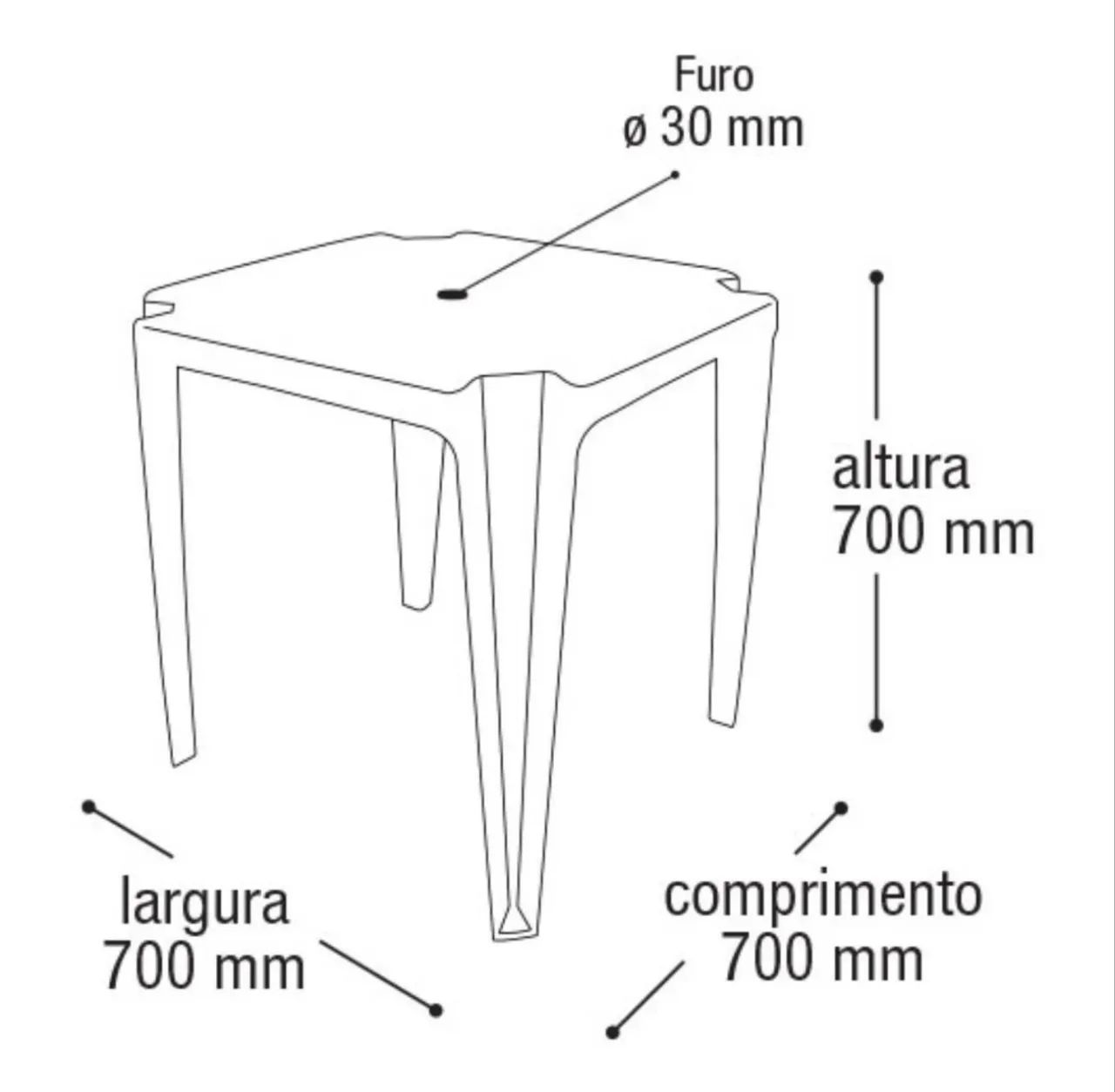 Jogo Mesa + Banqueta plástico reforçado - Foto 3