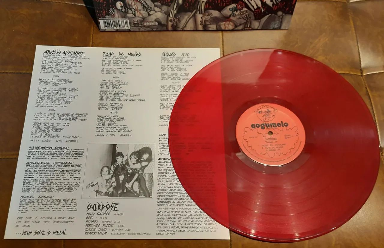 Lp Split Sepultura (Bestial Devastation) Overdose (Seculo XX) Novo, Limitado, vinil vermel - Foto 4