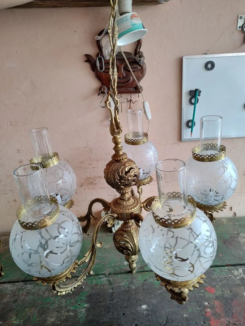 LUSTRE DE TETO DE 5 BRAÇOS