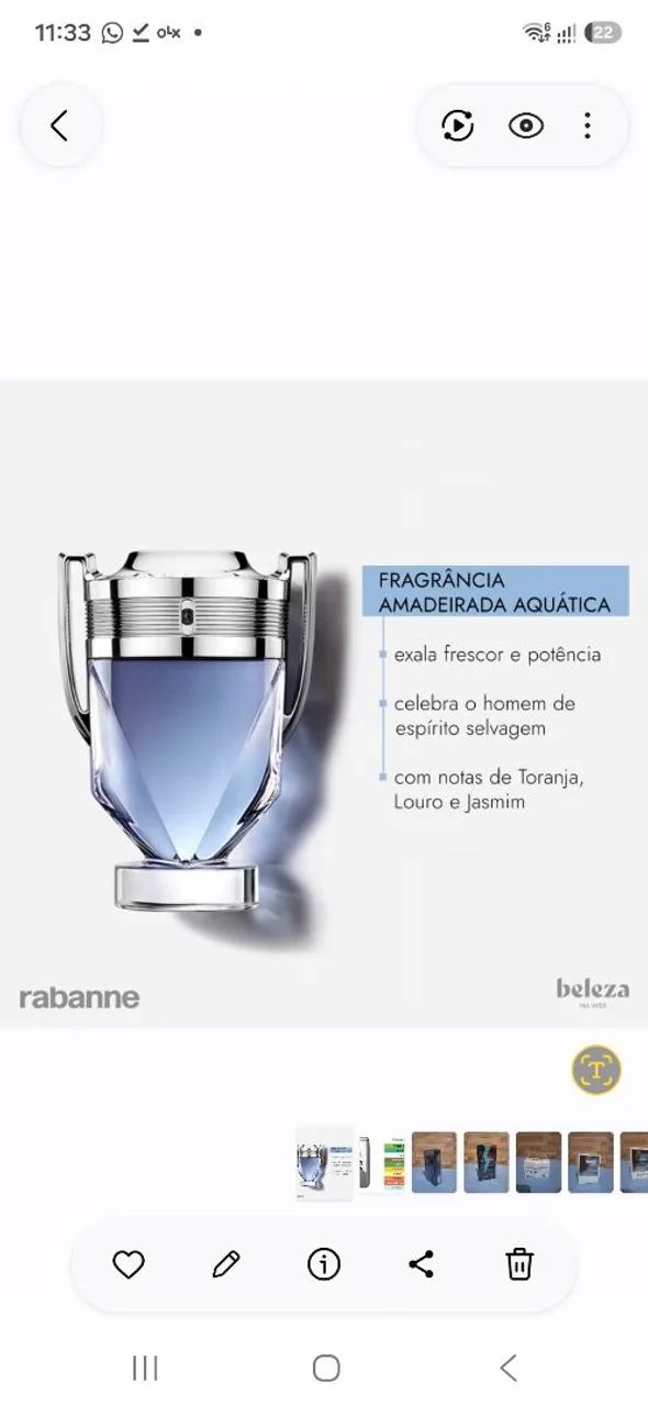 RABBANE INVICTUS EDT 100ML - Foto 4