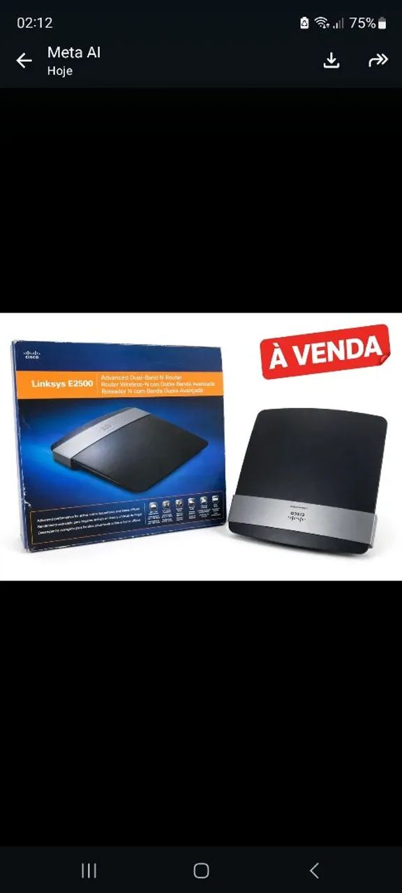 Roteador Cisco 2.5 e 5g  