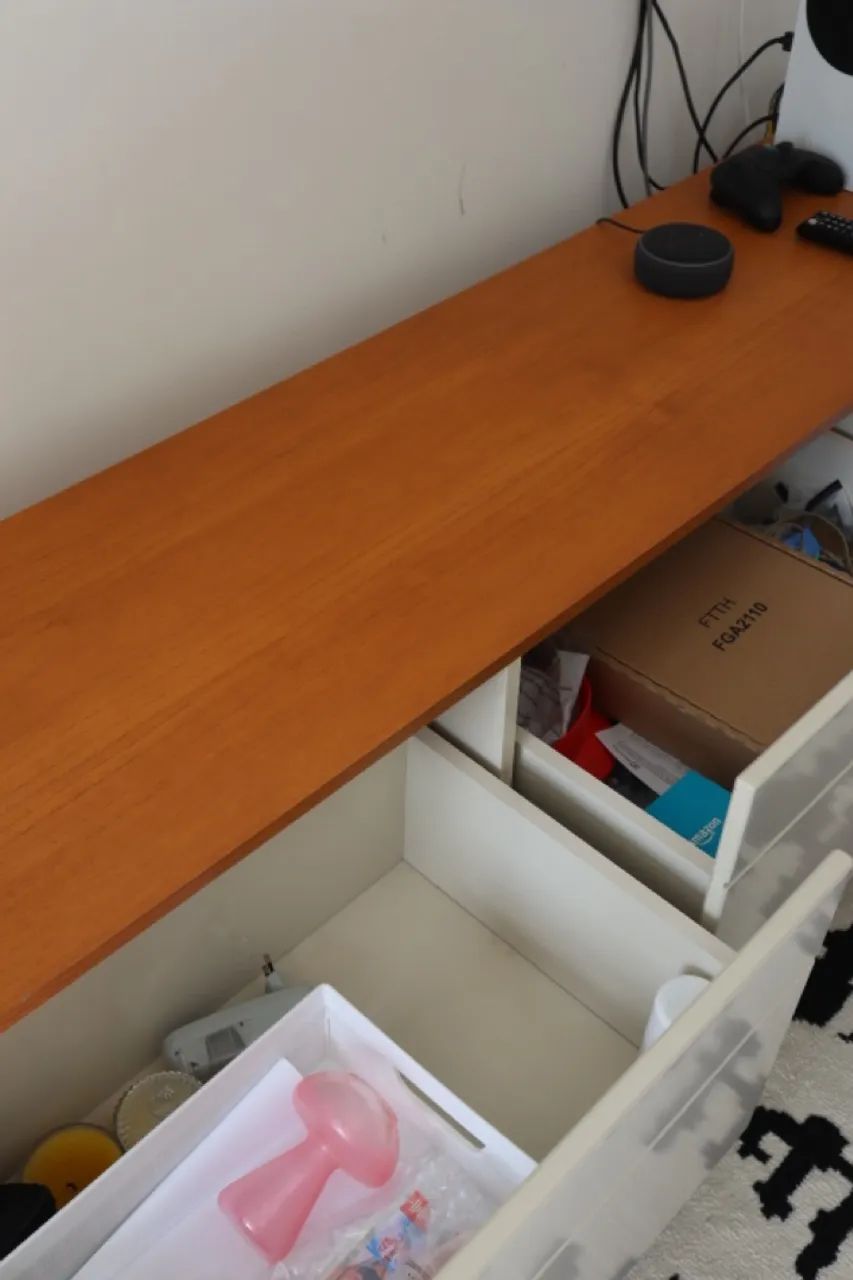 Rack para TV até 85 Polegadas 3 Gavetas Branco e Cedro - Foto 2