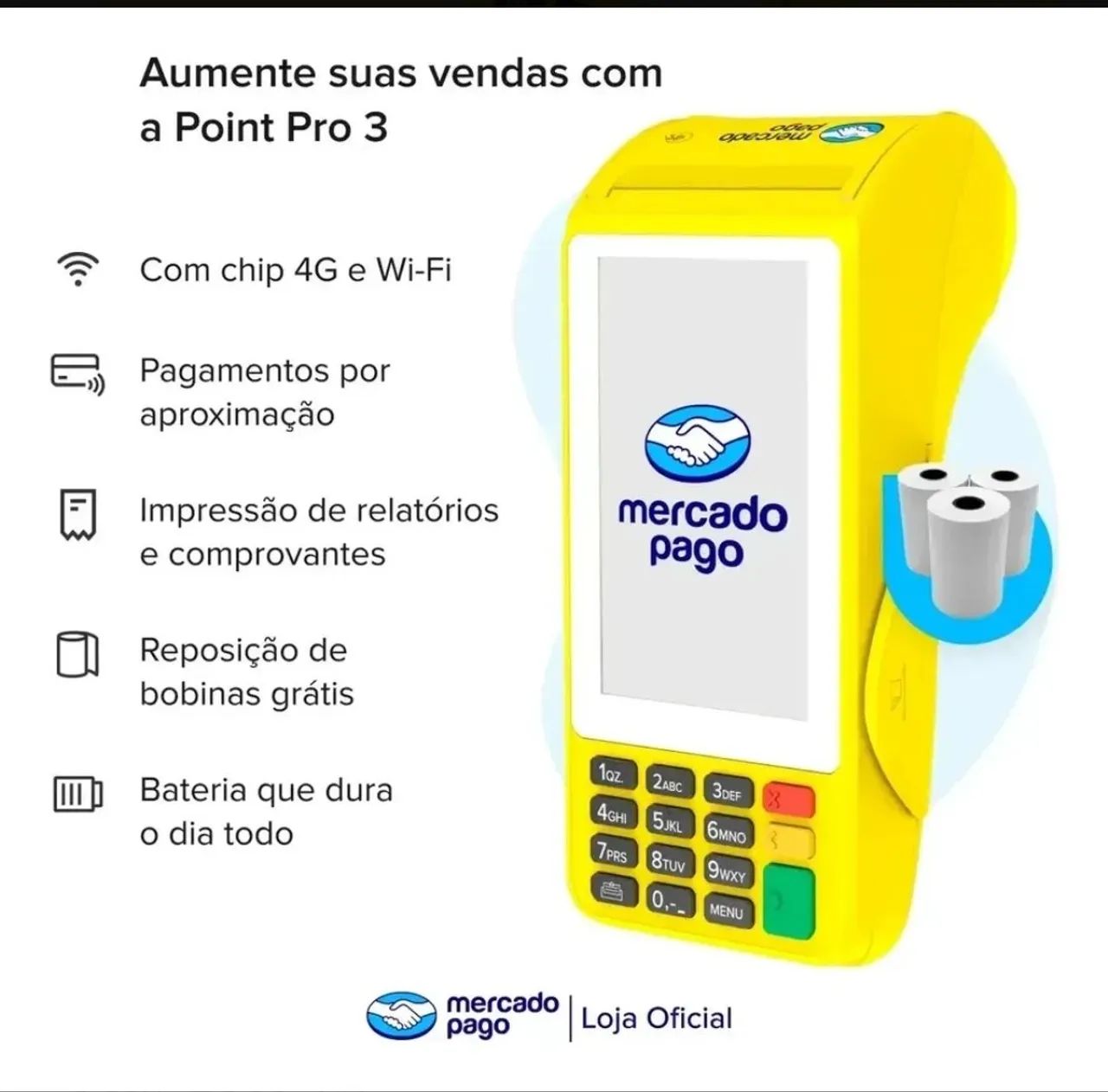 Maquina de cartão do Mercado pago  - Foto 2