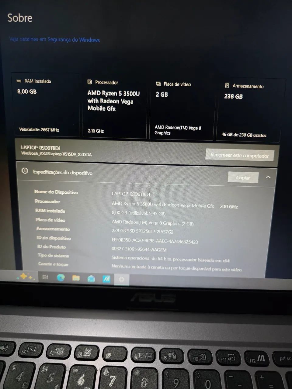 Notebook Gamer Ryzen 5 + 8gb ram e SSD 256gb - Foto 4