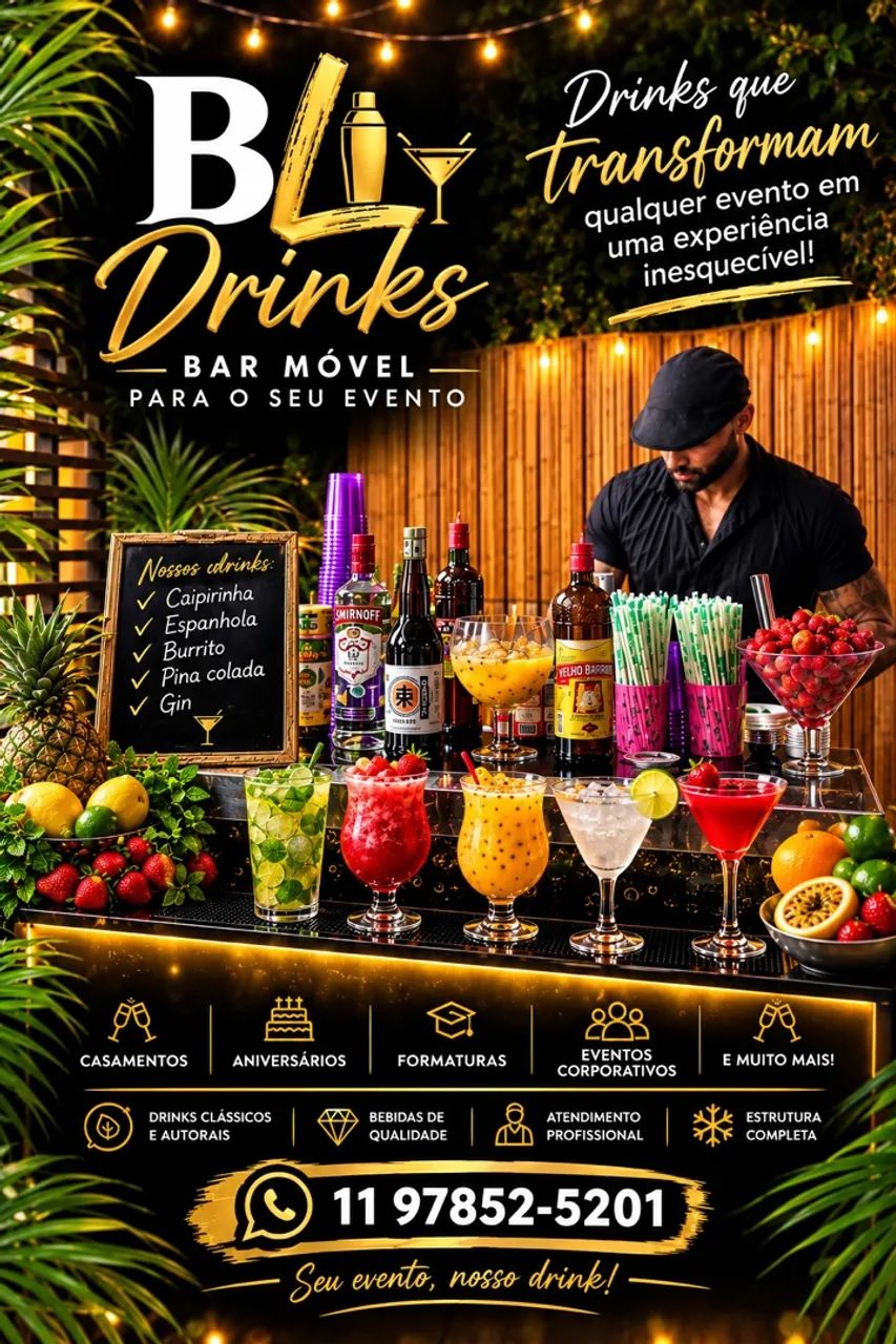 BAR MÓVEL PARA EVENTOS