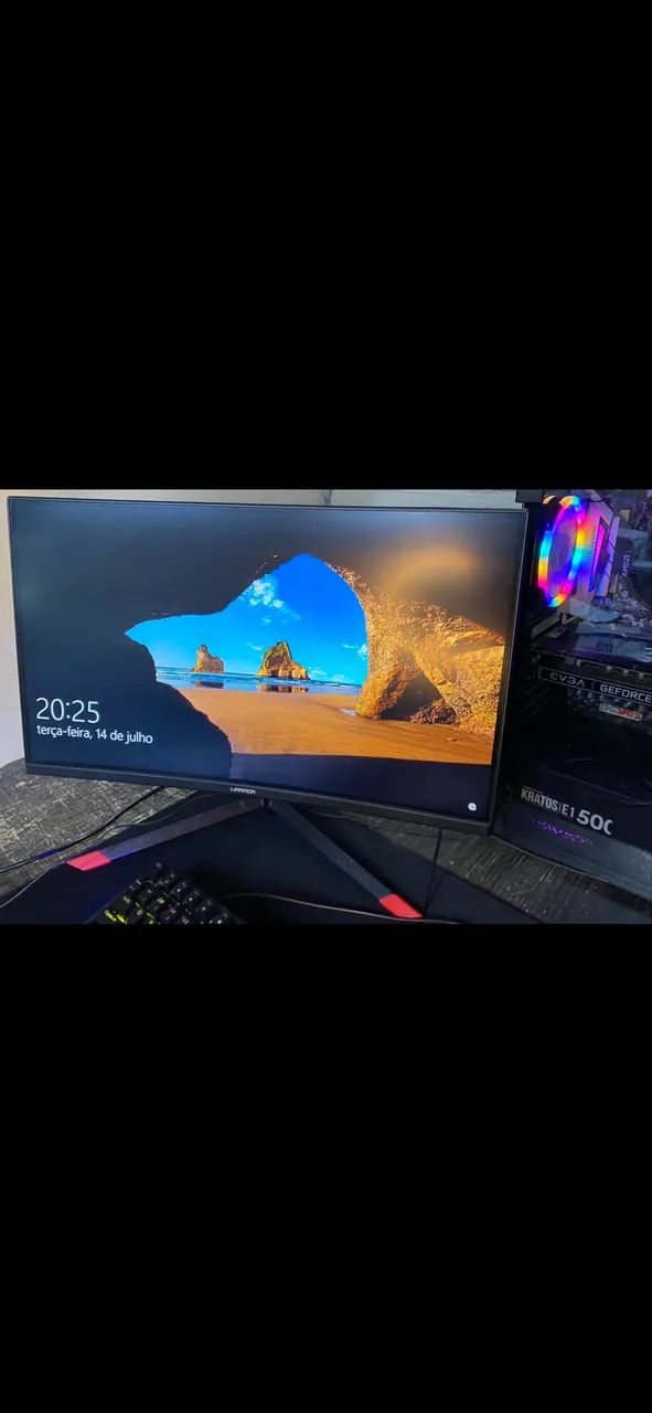 Monitor Gamer Curvo Warrior de 24" Full HD e 144Hz - Foto 2
