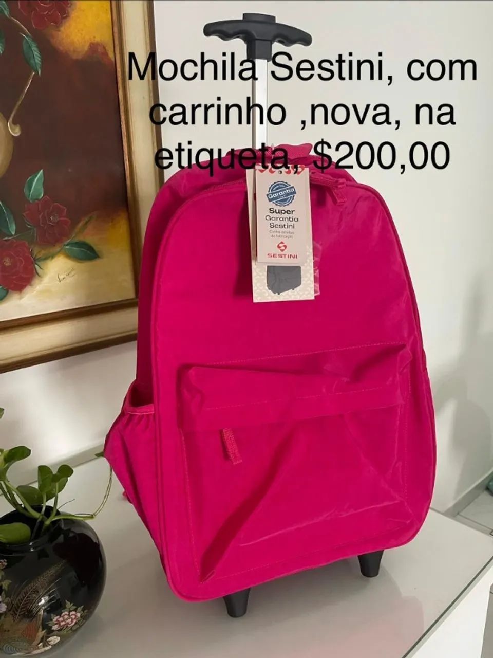 Mochila Escolar Sestini com rodinha, Nova