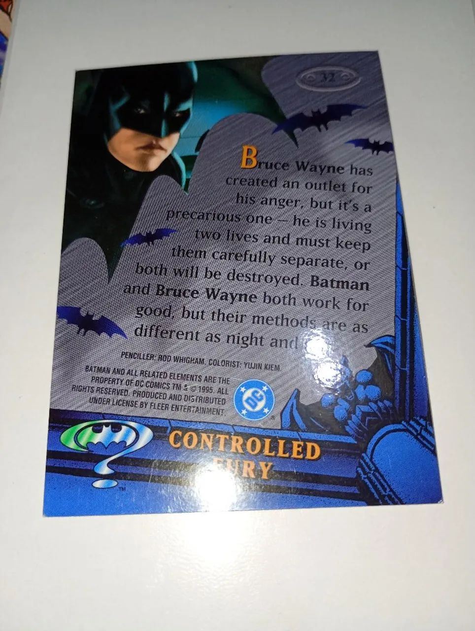 CARD BATMAN METAL FOREVER 1995 Controlled Fury - Foto 2