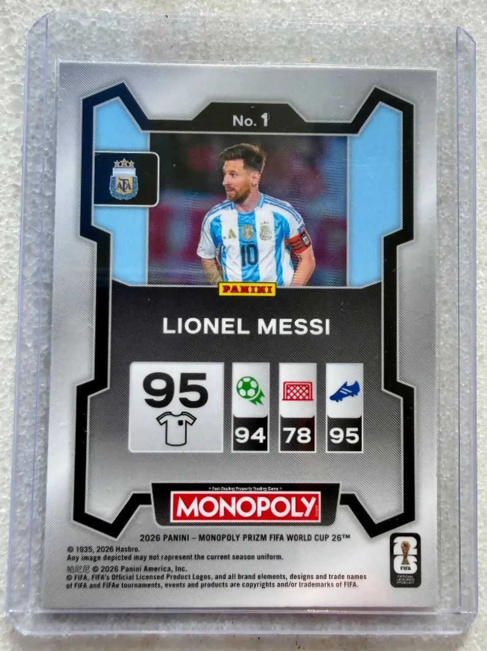 Messi Silver Panini Prizm Monopoly FIFA World Cup 2026 - Foto 2