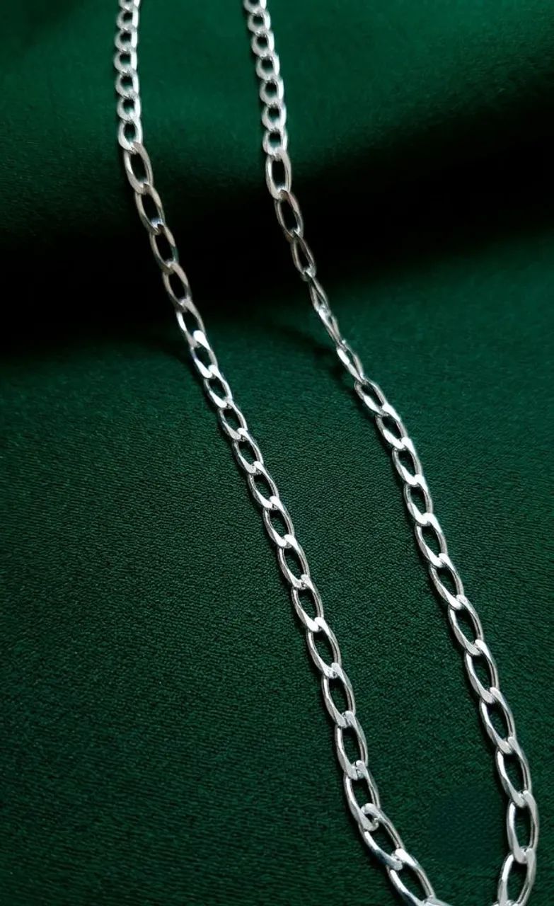 Corrente masculina prata 925 - Foto 3