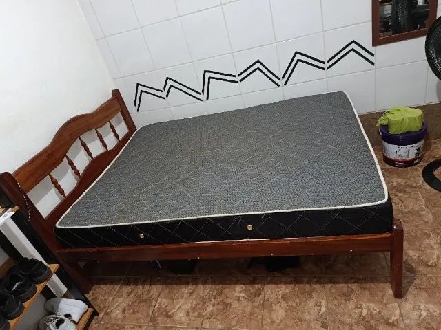 Cama de madeira + colchão  - Foto 3