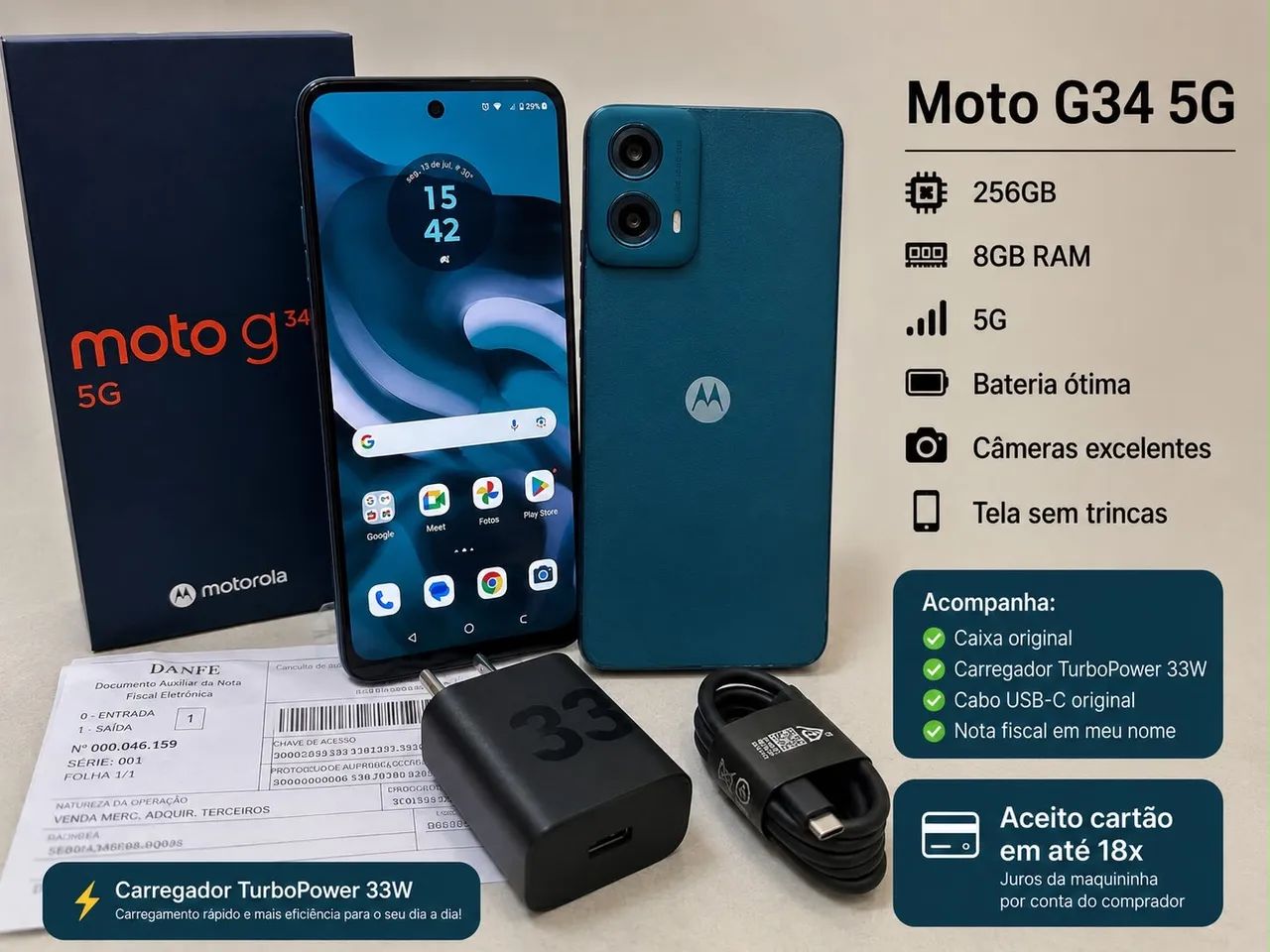 Celular motorola moto g 34