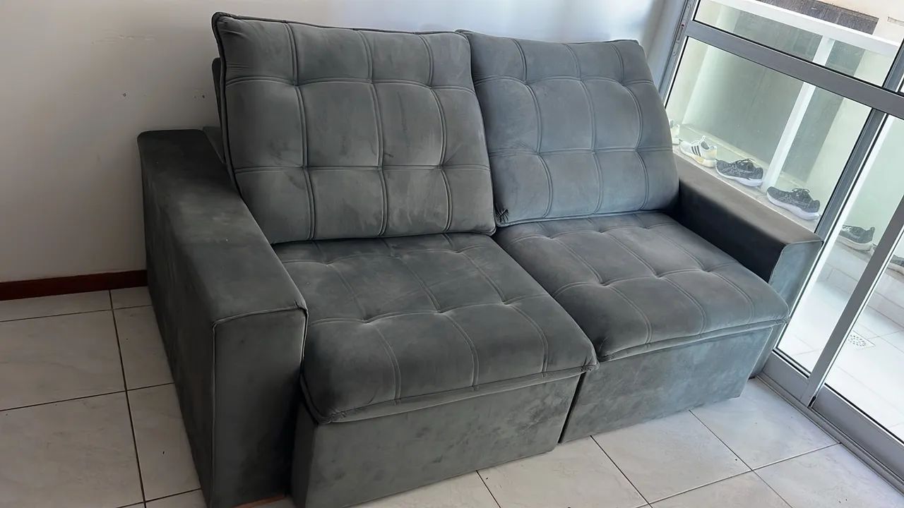 Sofá 3 lugares retrátil 