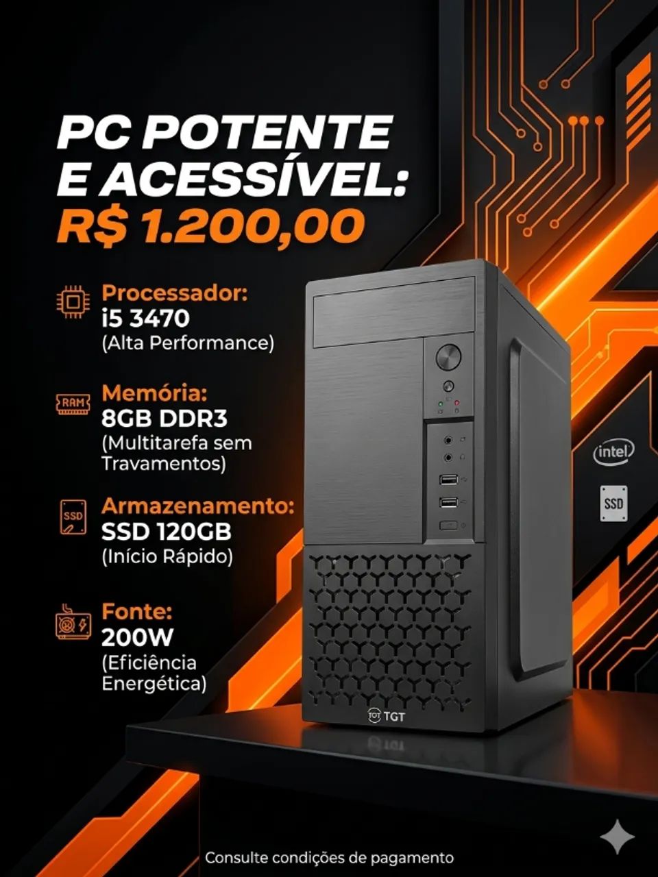 pc i5 3570 8gb 120gb ssd