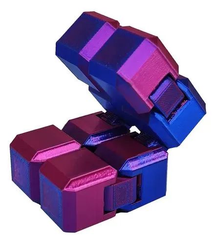 Promoção Fidget Cubo Infinito Anti Estresse Cube Infinity 3D Bicolor - Foto 2