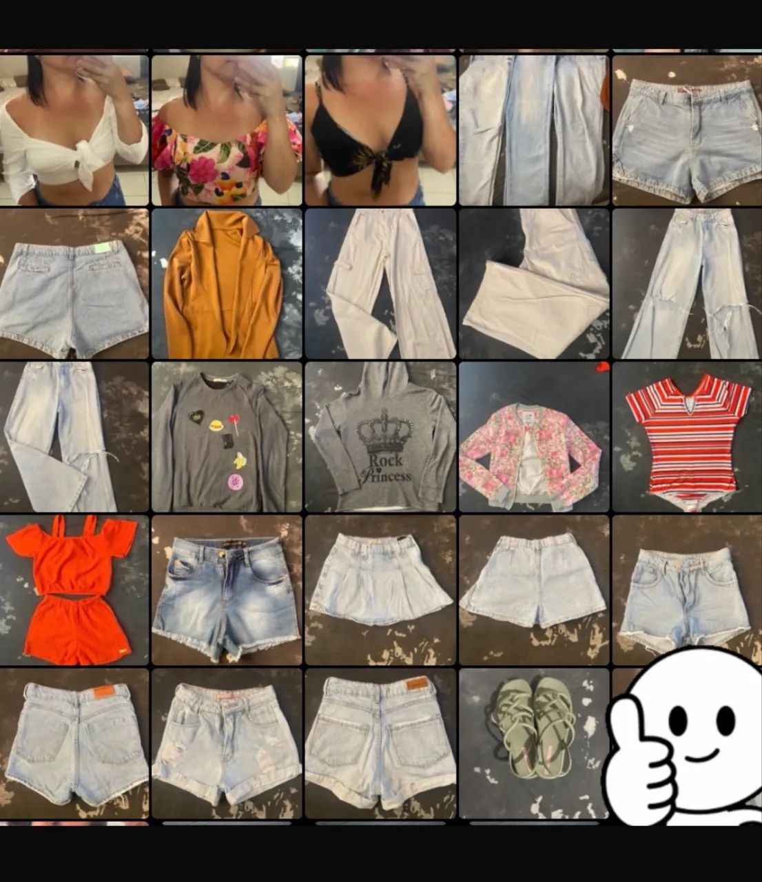 Lote de roupas usadas e novas
