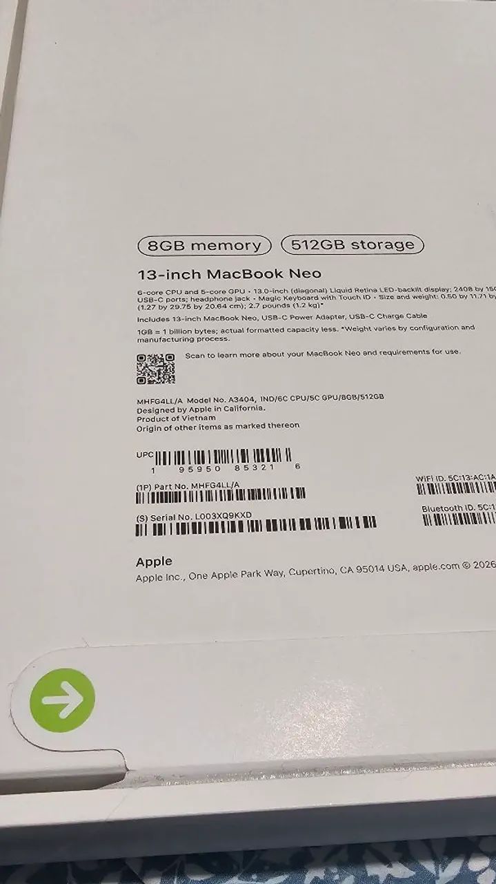 Apple Macbook neo 512gb  - Foto 4