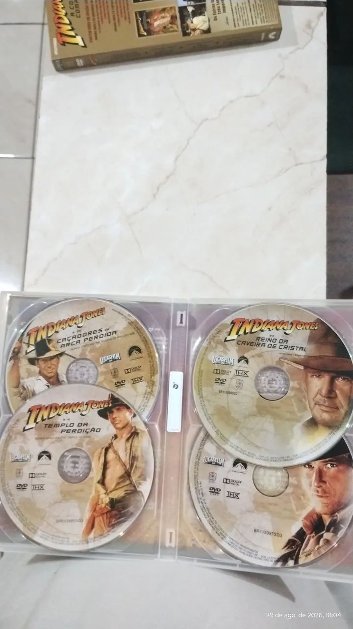 Raridade Box quadrilogia Indiana Jones com 4 dvds  - Foto 3