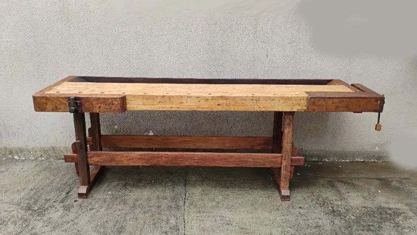 Bancada Antiga De Marceneiro Tampo 3 Polegadas Espessura - Foto 2