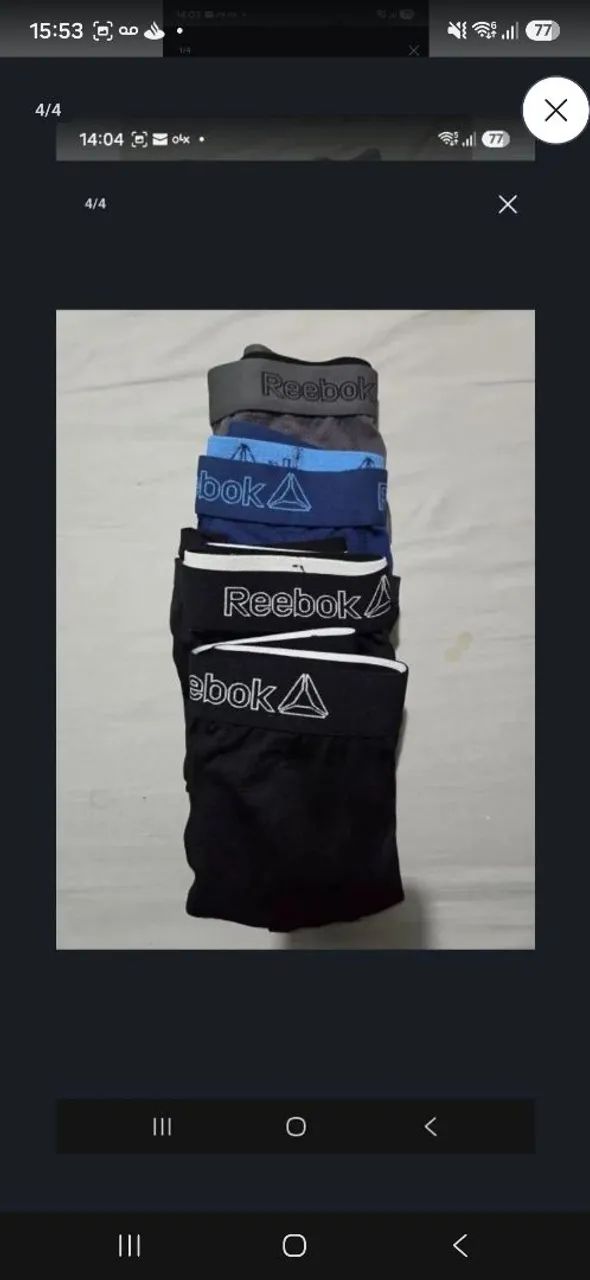 Cuecas Reebok originais. 