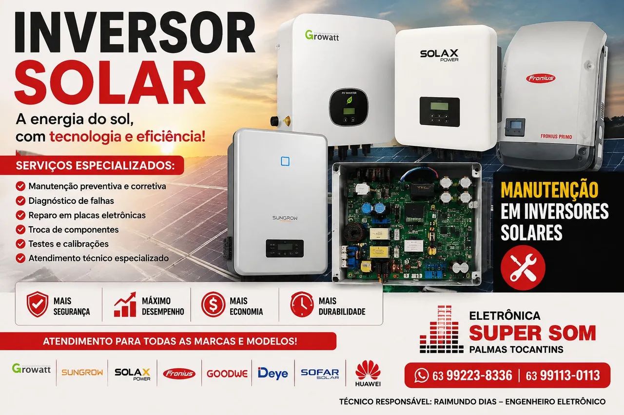 Manutenção em inversor solar 