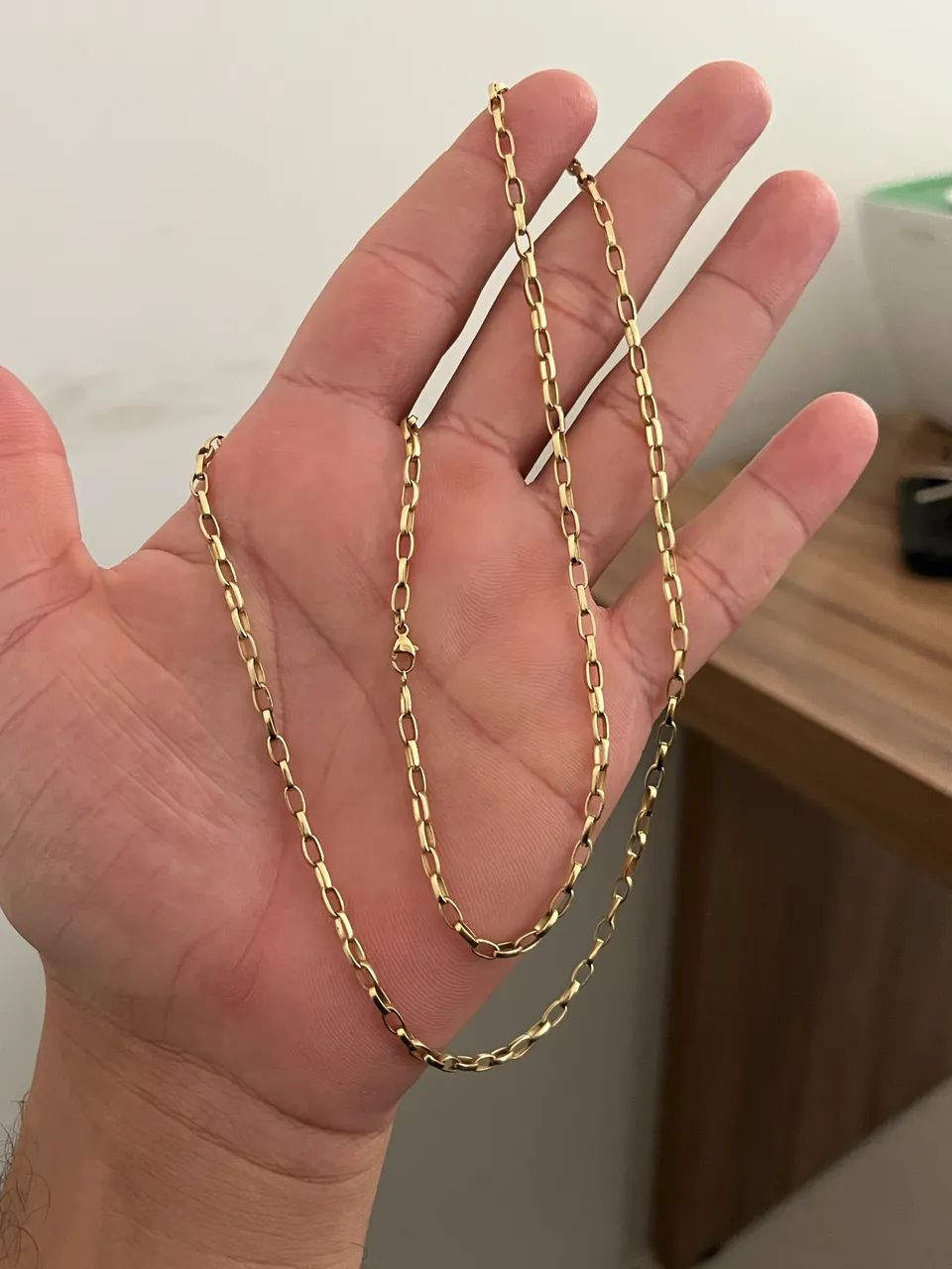 Corrente maciça Ouro 18k modelo Tijolinho 