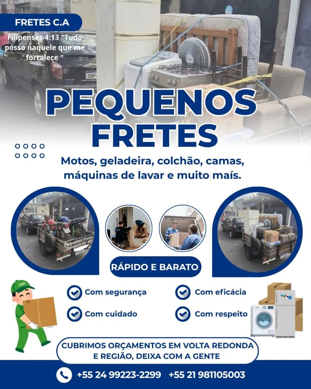Pequenos fretes Volta Redonda 