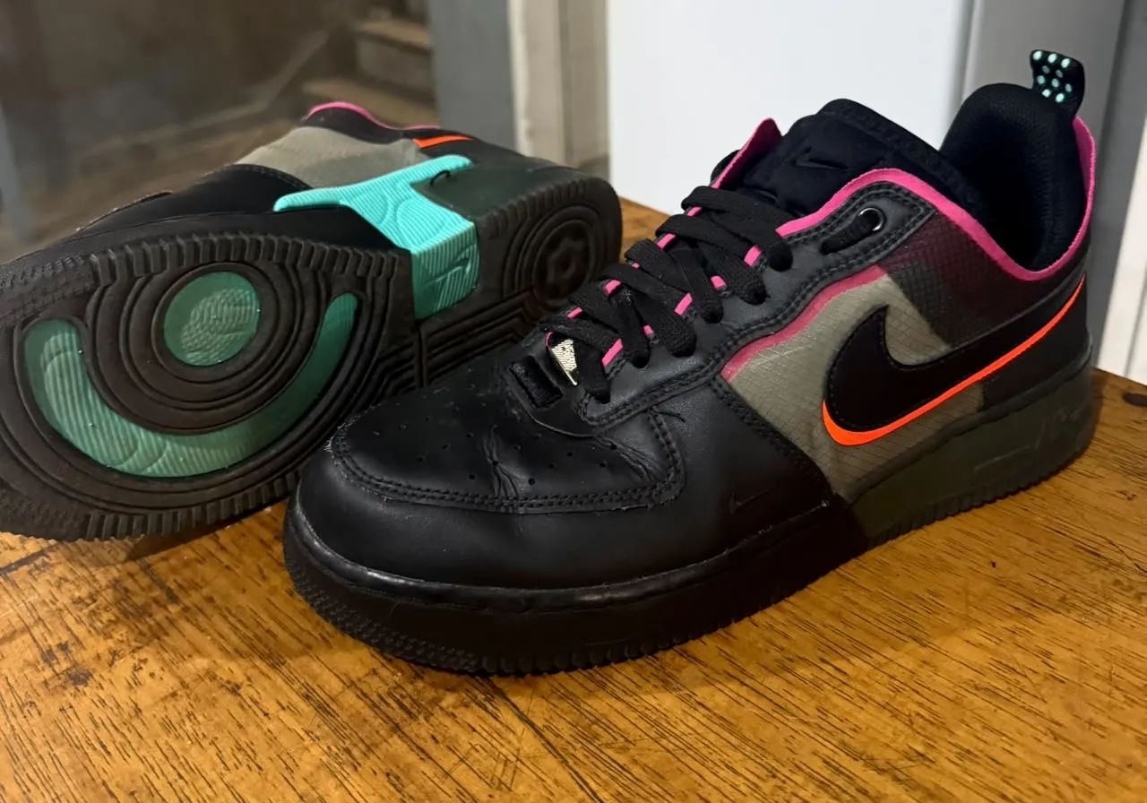 Nike Air Force 1 React "Black/Pink Prime" - Foto 3