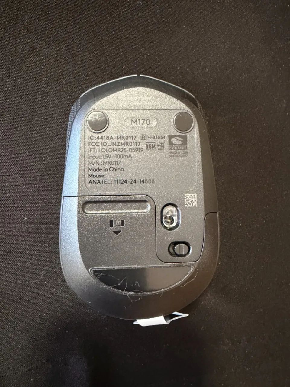 Mouse Sem Fio Logitech M170 Cinza - Novo - Foto 4