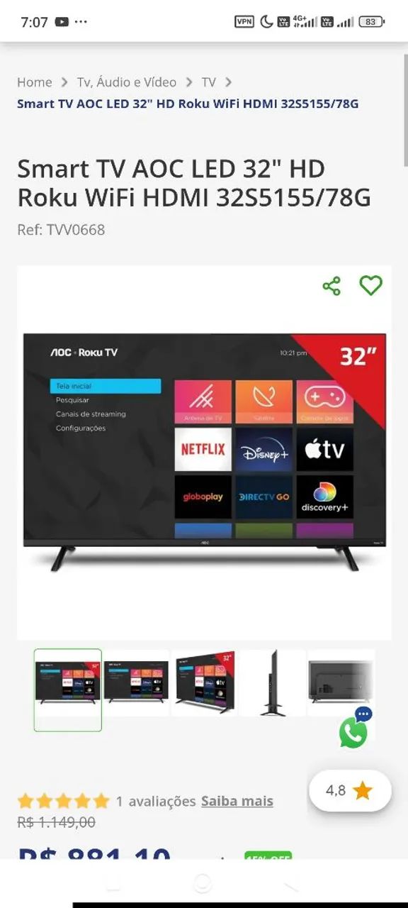 Tv 32 roku