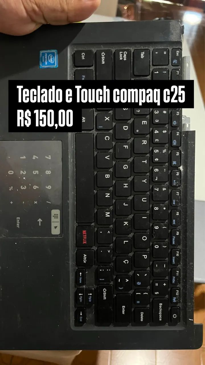 Teclado e touch pad notebook compaq cq25