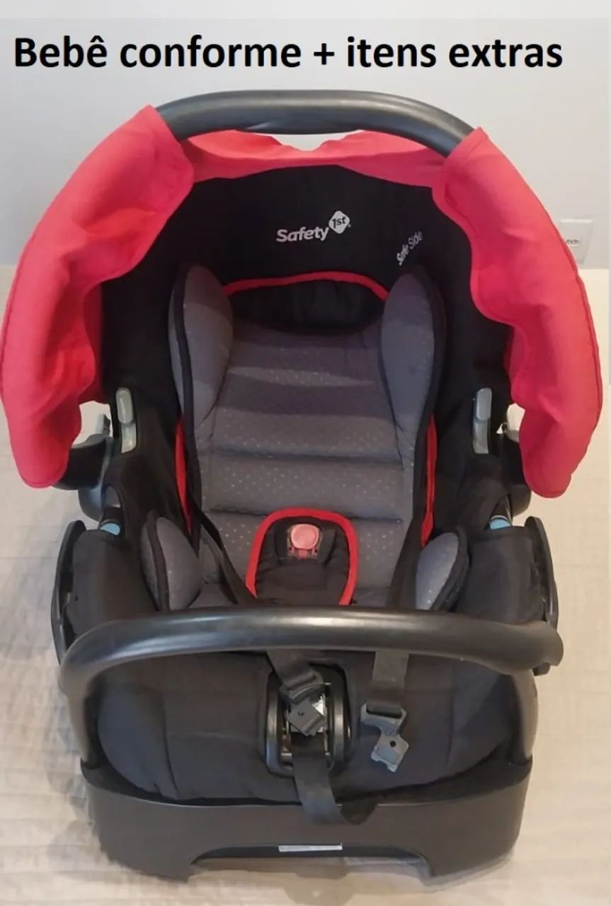 Bebê-conforto com itens extras e Bebê-conforto simples