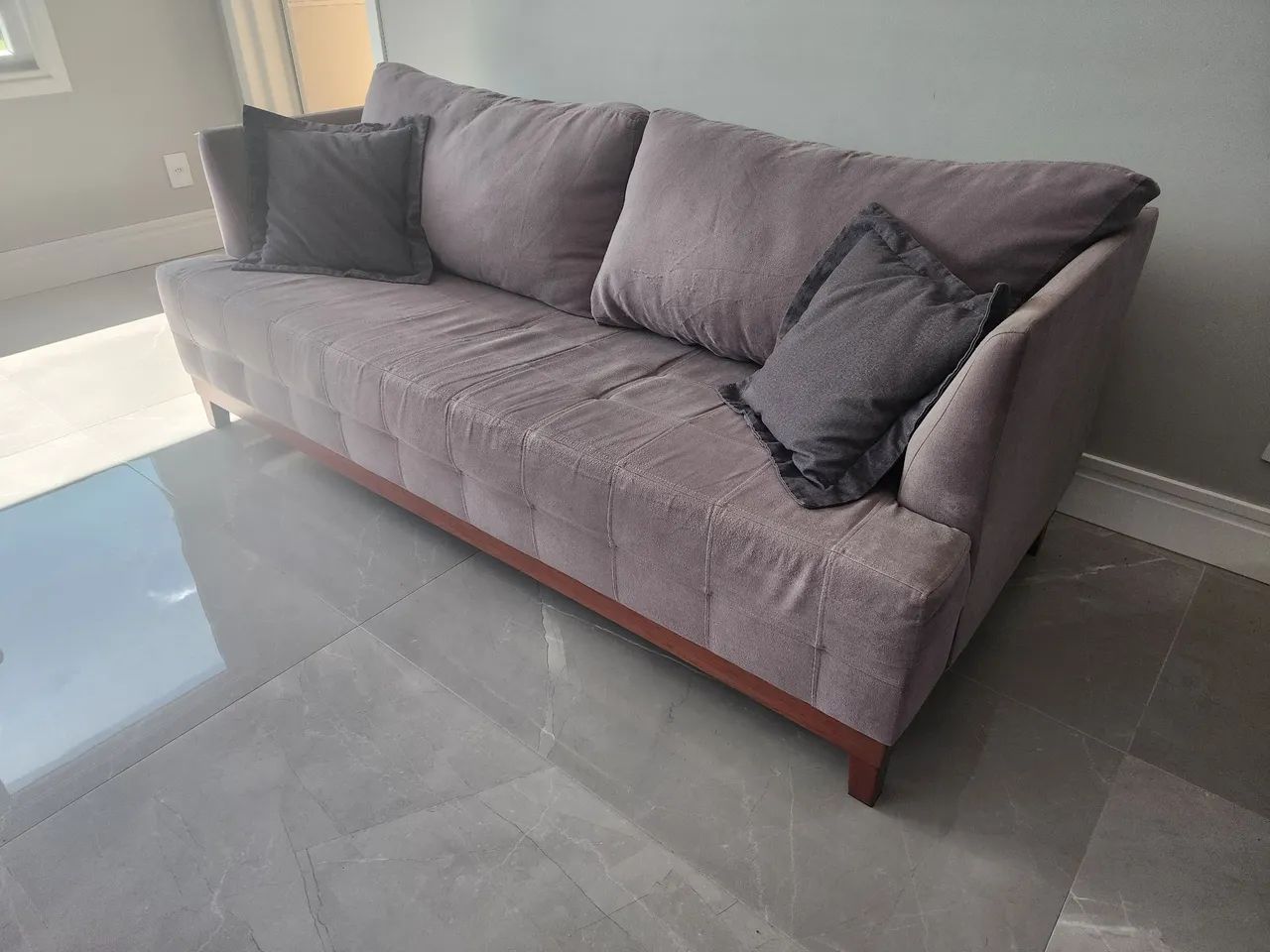 Sofá Cinza Linho - Foto 4