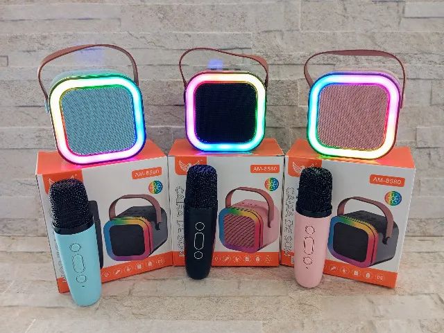 Caixa de Som K12 Com 1 Microfone Karaokê Bluetooth Portátil