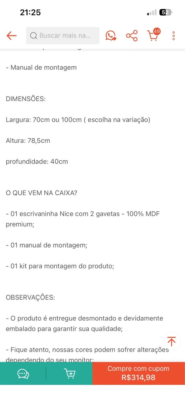 Mesa escrivaninha - Foto 4