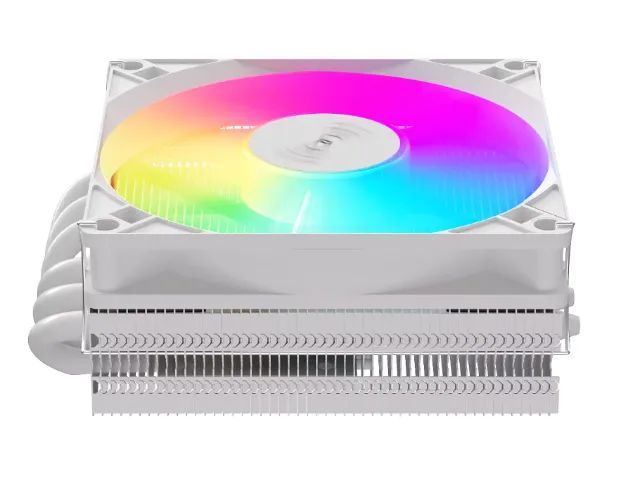Air Cooler Teucer TE-45 Low Profile(45mm) 6 Heatpipes ARGB Branco LGA1200/1700 e AM4/AM5