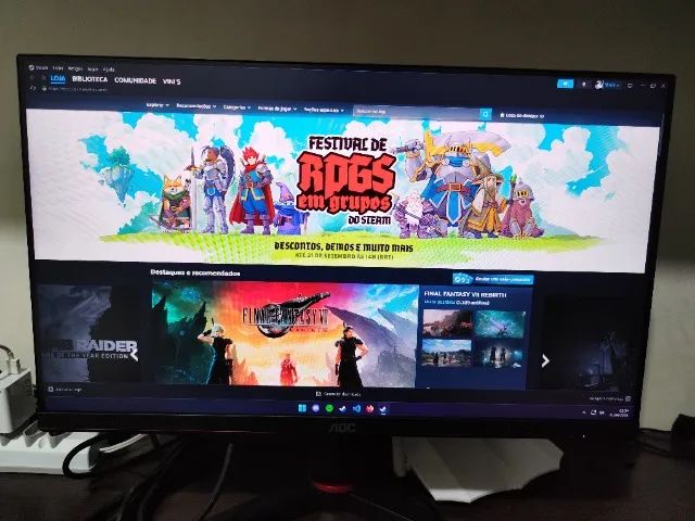 Monitor Gamer AOC 24 polegadas full HD 144Hz, com fonte e Cabo displayport - Foto 2