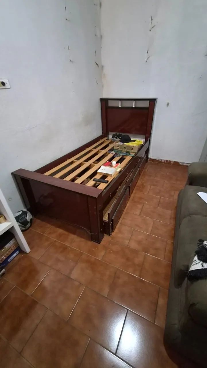Cama Solteiro com 3 Gavetas e Auxiliar - Presidente Roosevelt - Uberlândia