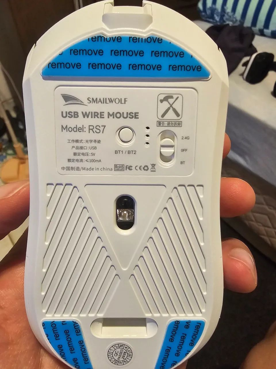 Mouse Gamer Novo RS7 SMAILWOLF SEM FIO - Foto 2