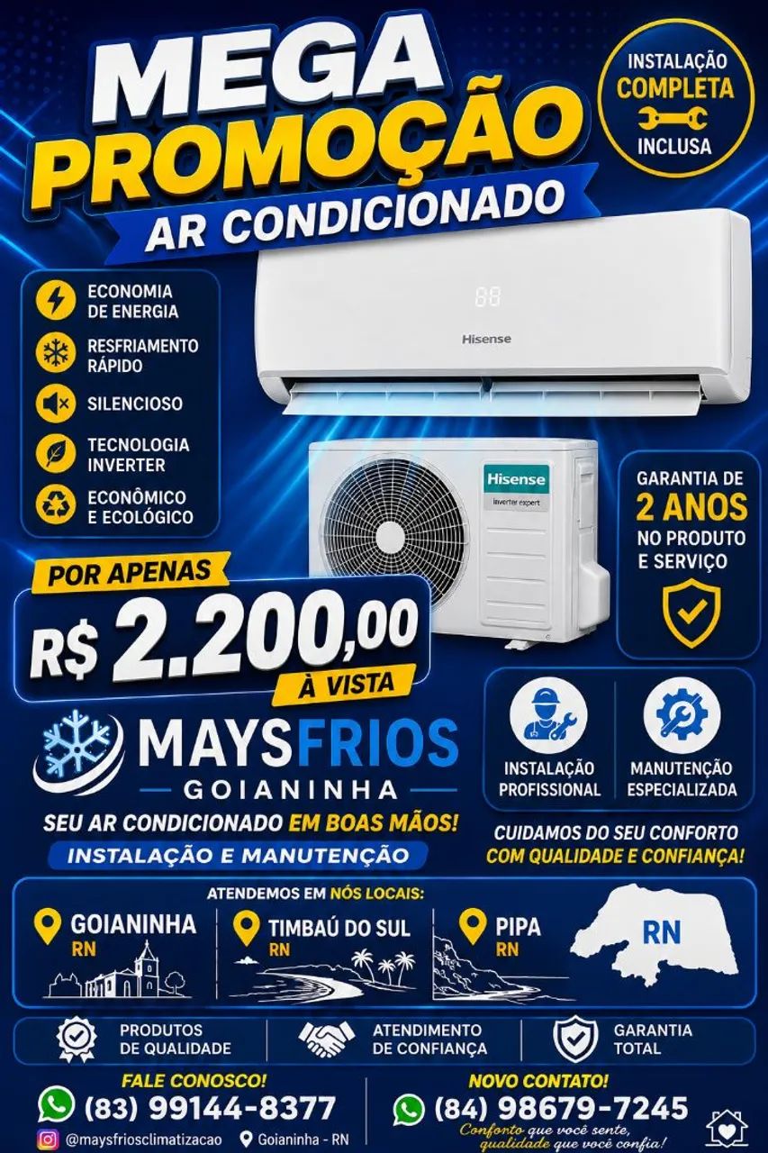 Ar condicionado 9.000 btus