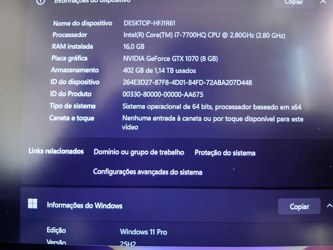 Vende-se Notebook gamer i7 de 7° MSI - Foto 2