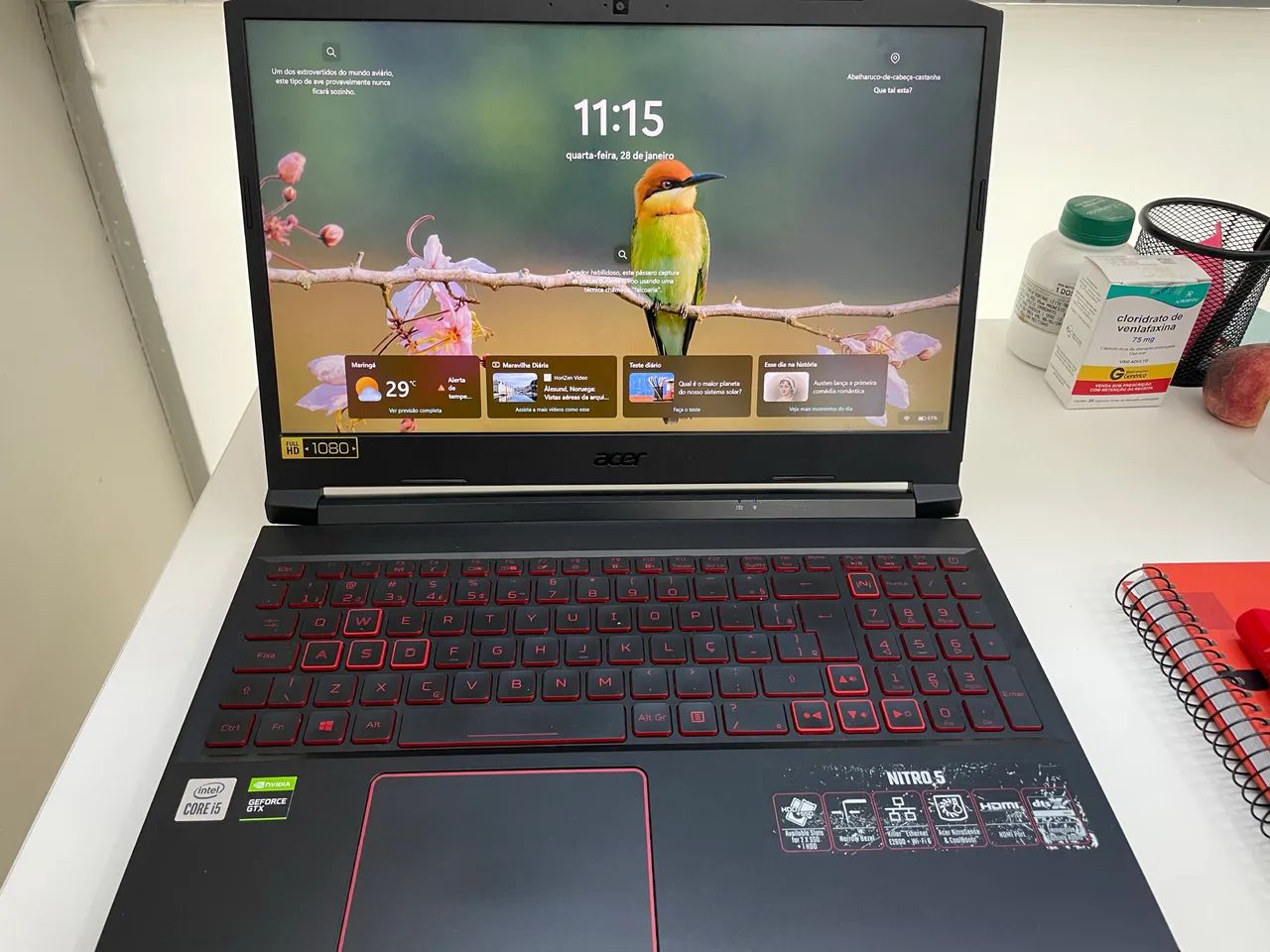 Notebook Gamer Acer Nitro 5 i5 16GB GTX 1650 SSD + HD - Foto 2