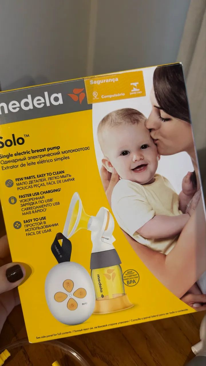 Bomba de leite materno elétrica Medela Solo  - Foto 4
